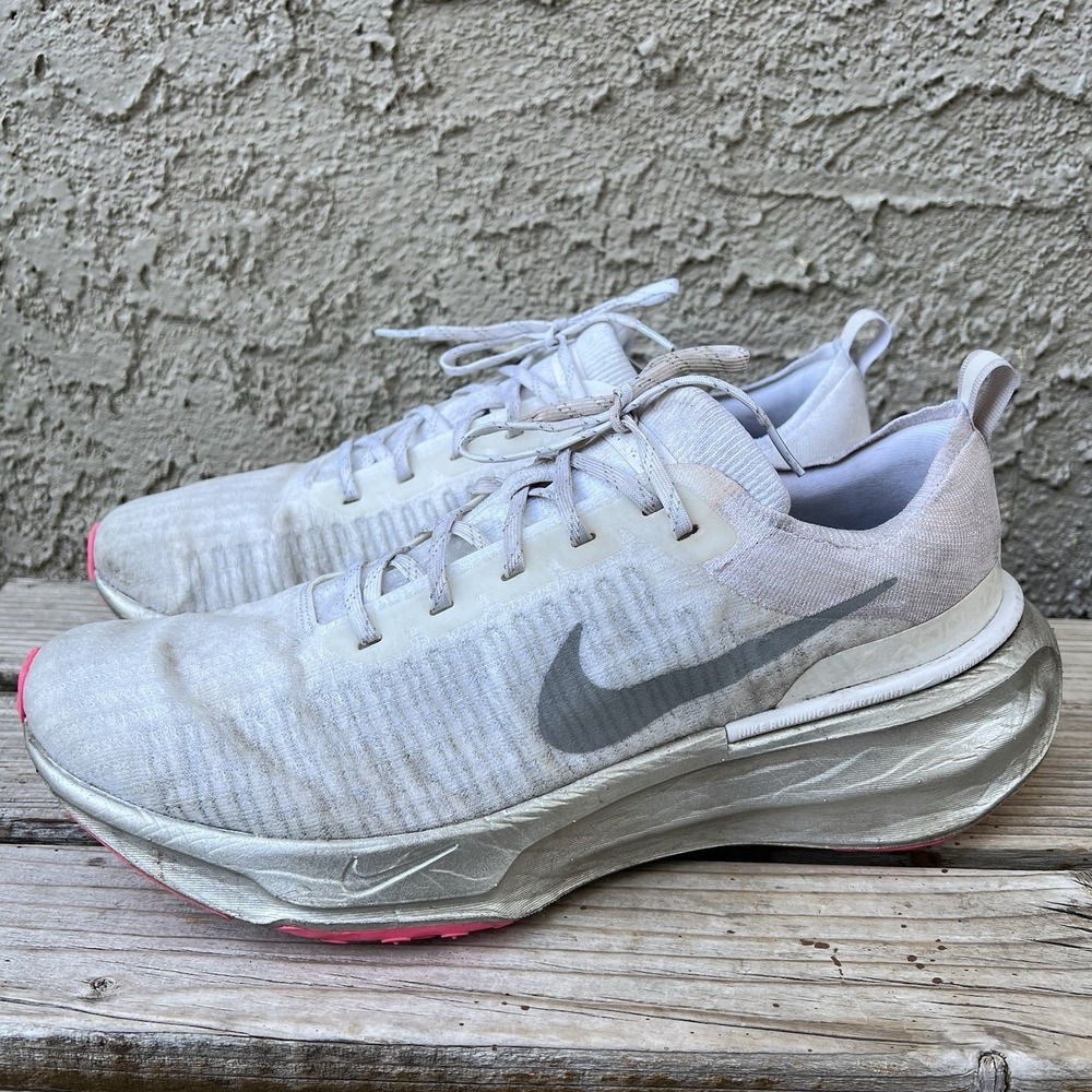Nike Shoes Men Size 15 ZoomX Invincible Run Flyknit 3 Silver White DX5050-100 - Picture 4 of 11